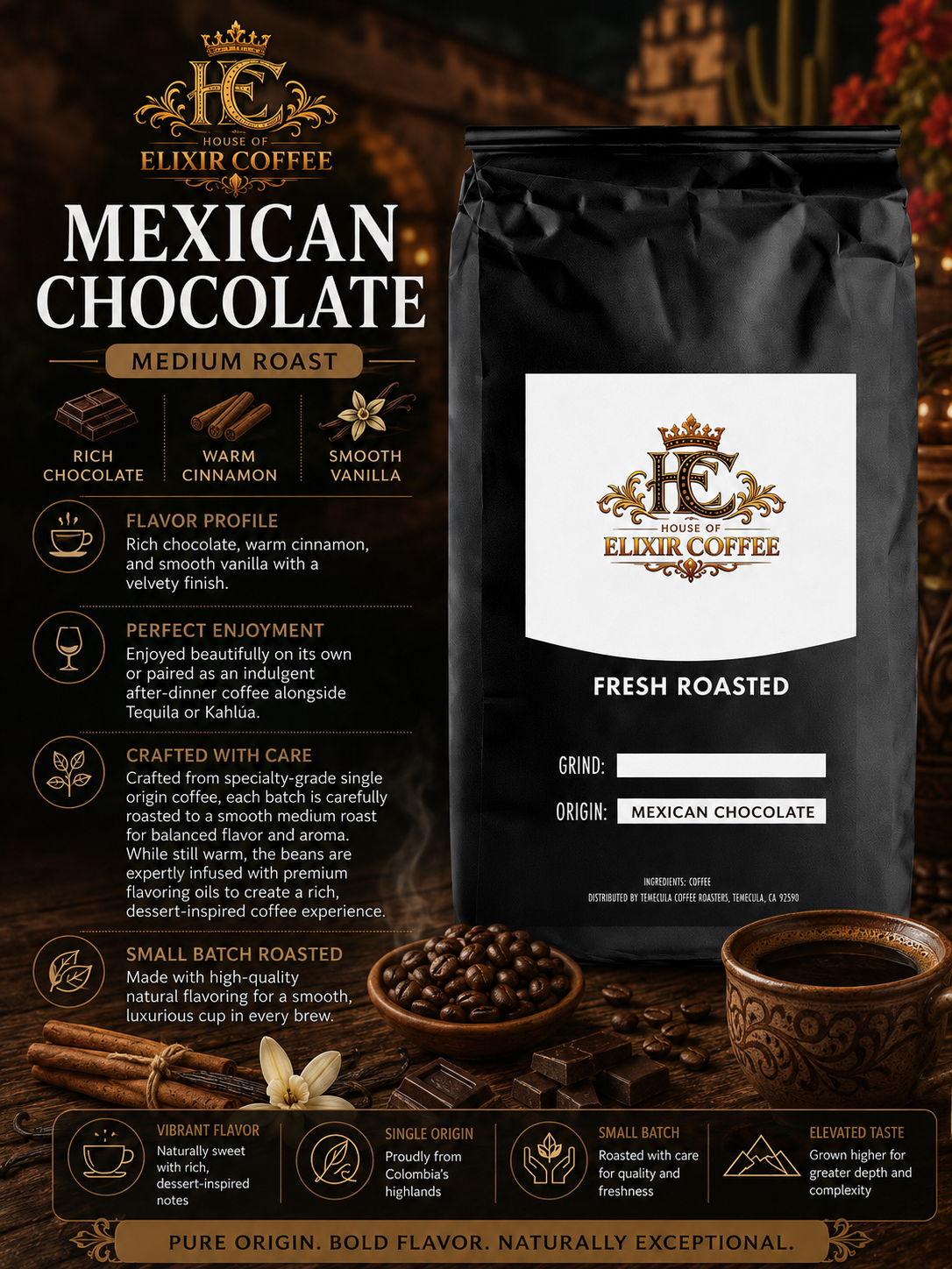 Mexican Chocolate| Medium Roast coffee 🇲🇽