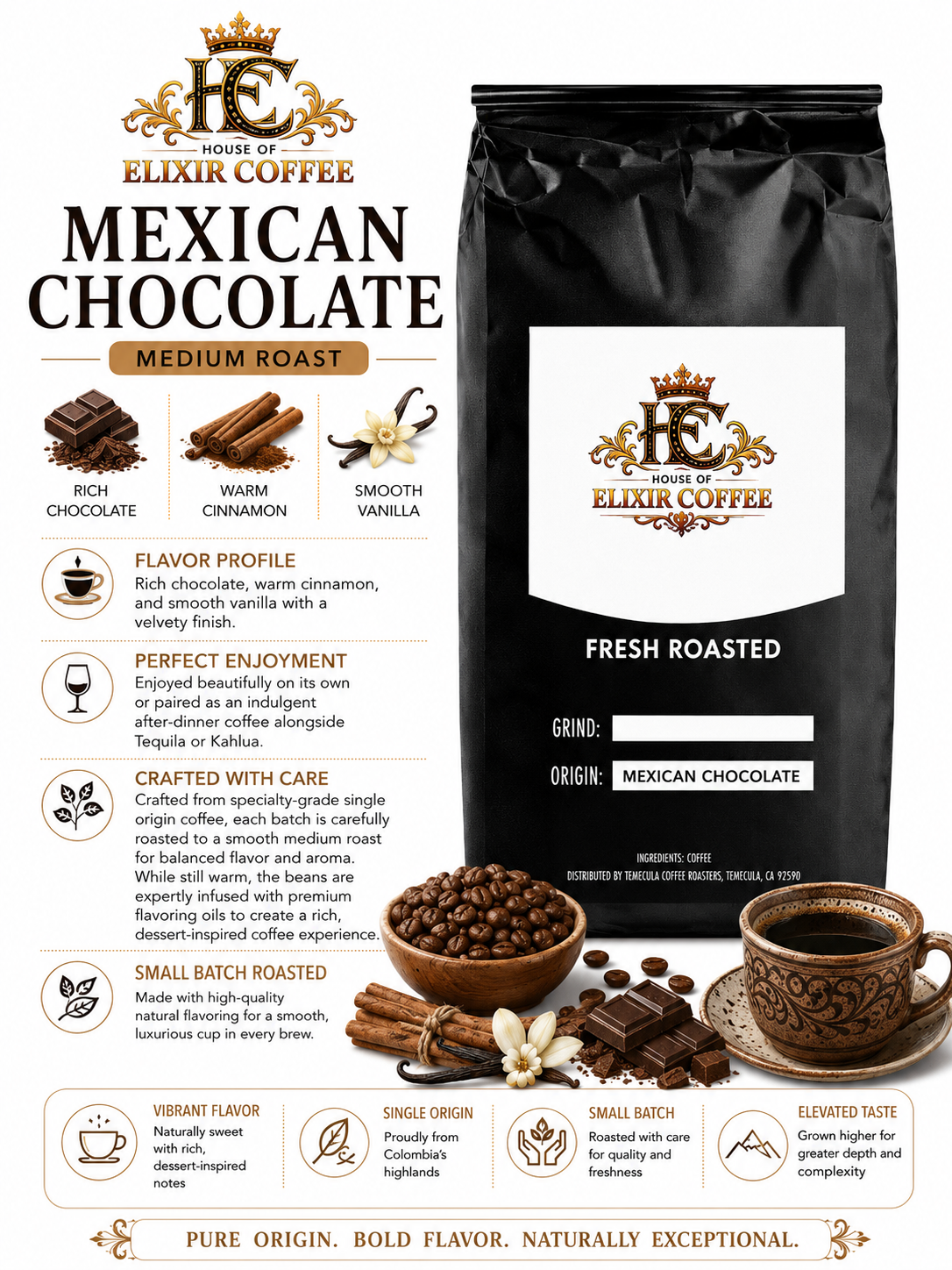 Mexican Chocolate| Medium Roast coffee 🇲🇽